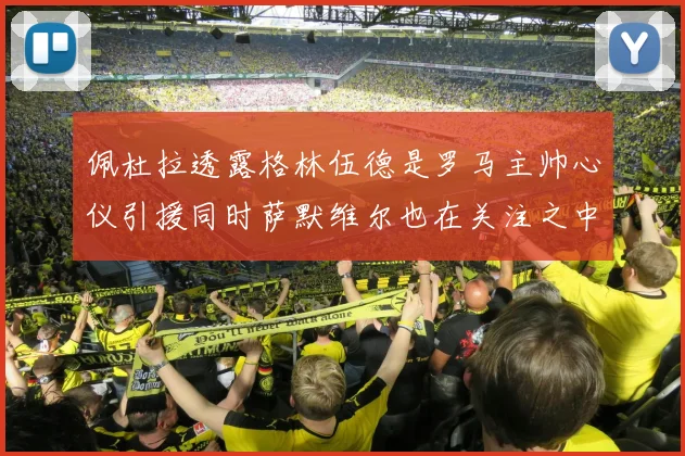 佩杜拉透露格林伍德是罗马主帅心仪引援同时萨默维尔也在关注之中